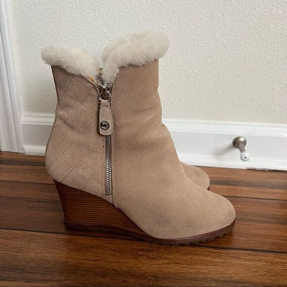 MICHAEL KORS Whitaker Wedge Dark Khaki 7.5 - Picture 9 of 9